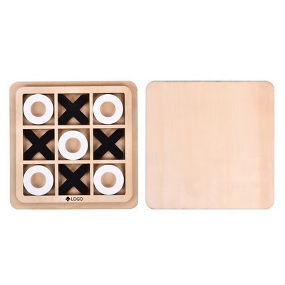 Wooden Double Layer Tic Tac Toe Game