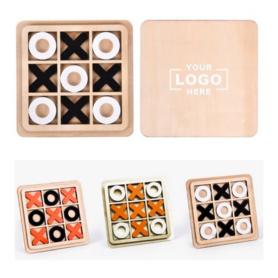 Classic Wooden Tic-Tac-Toe Game